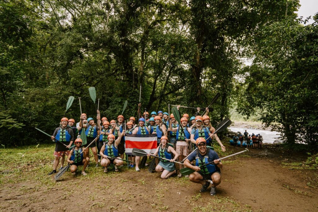 group of people on tour