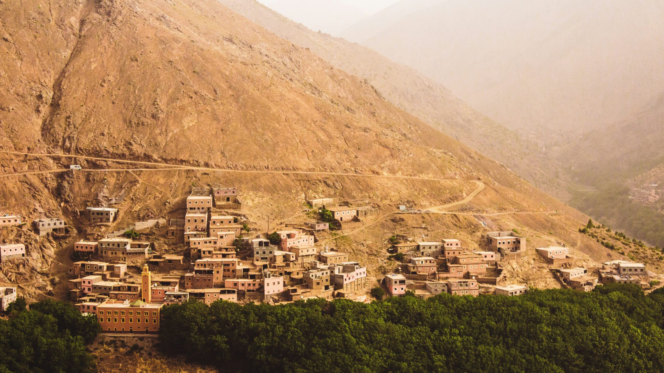 town of imil in the atlas mountains, morocco