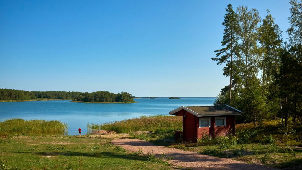 view onto the water from Åland, finland