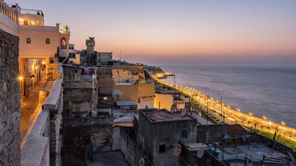 Seaside settlement in Tangier, Morocco