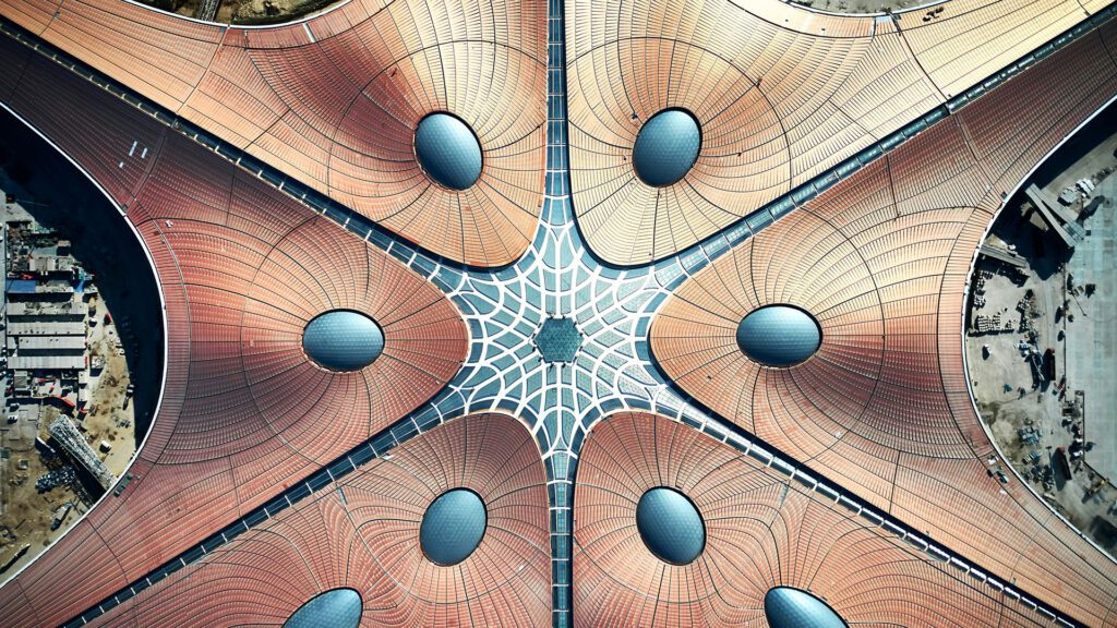 Aerial of Beijing International Airport