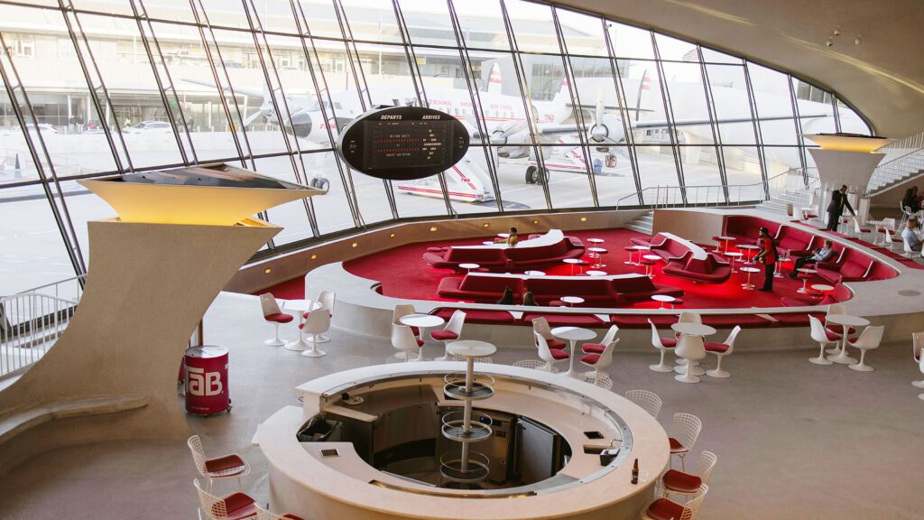 Stylish airport lounge