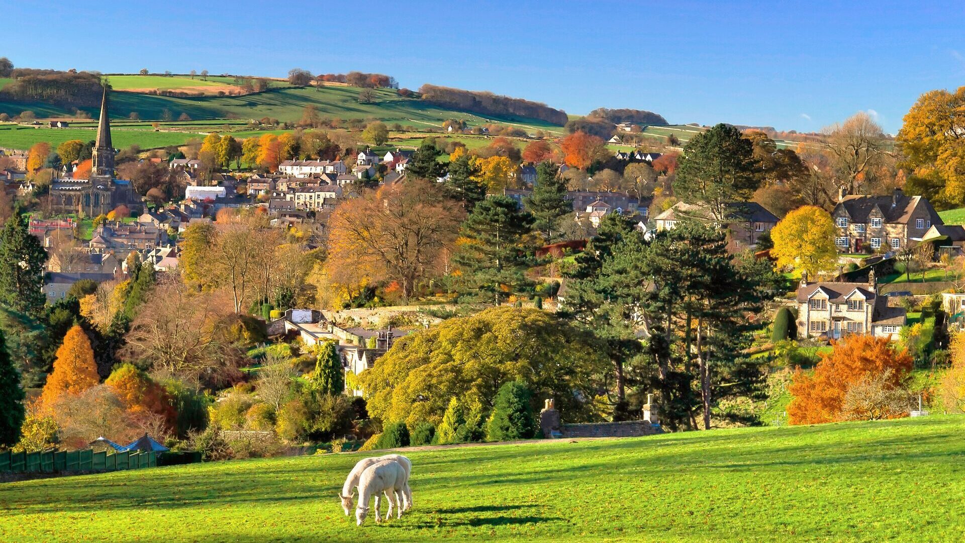peak district view of bakewell