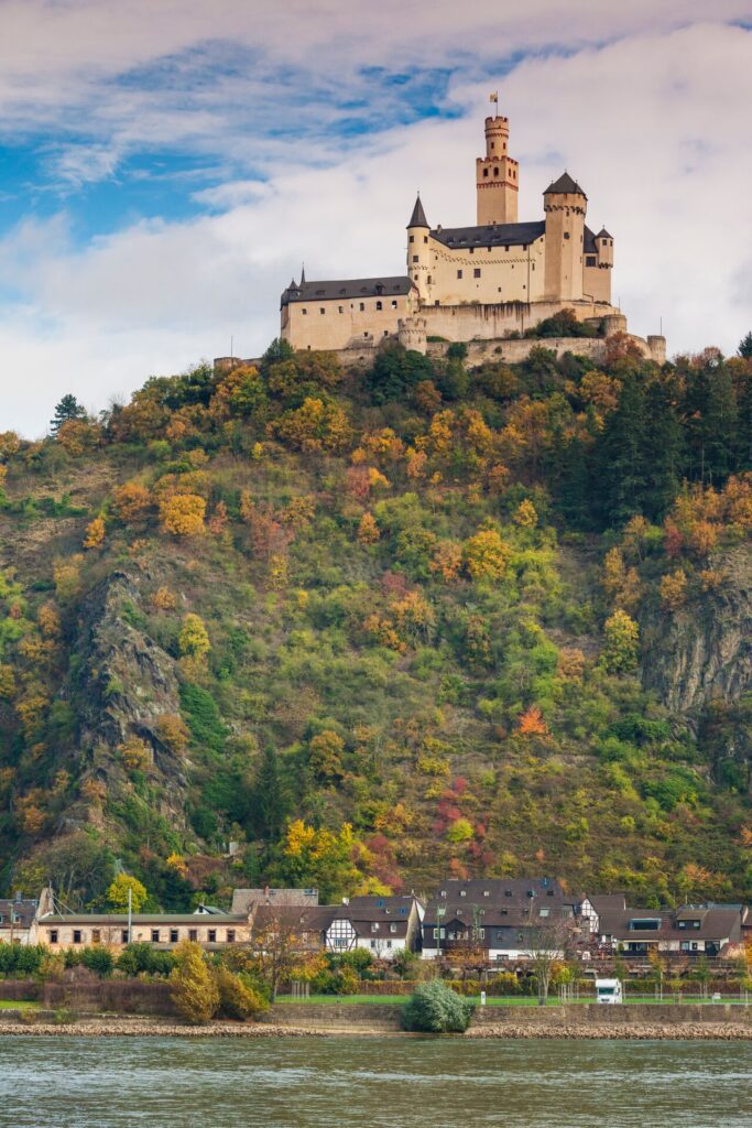 Castle overlooking the Rhine river