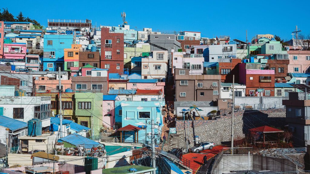 Colorful houses in Busan