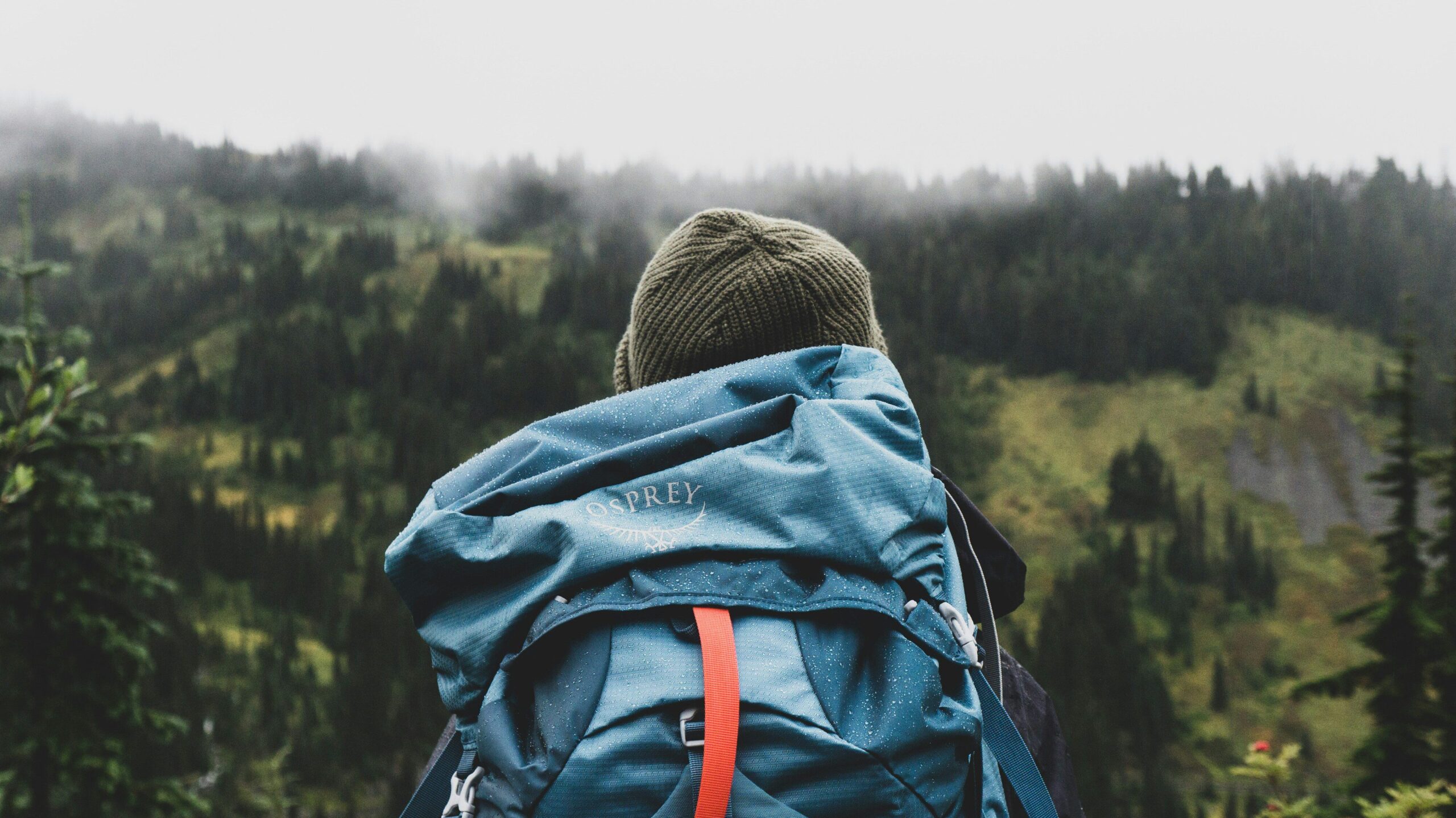 person backpacking in europe