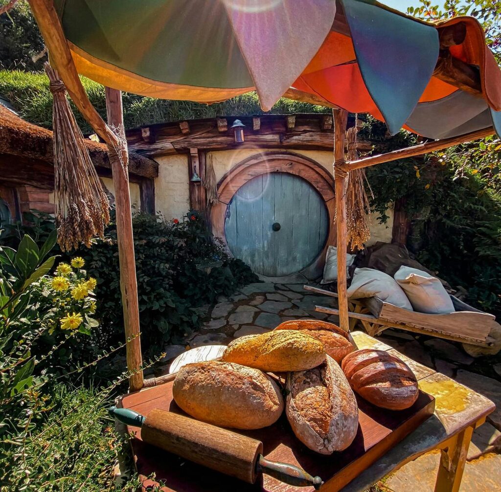 On Hobbit Day Hobbiton has market stalls with fresh food you can try