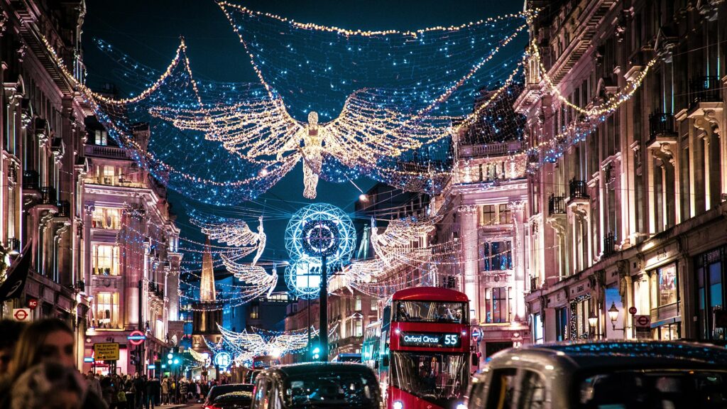 London is filled with Christmas lights and markets in December