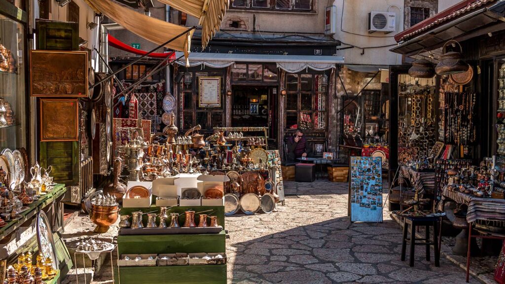 Trinkets for sale in Sarajevo, Bosnia & Herzegovina