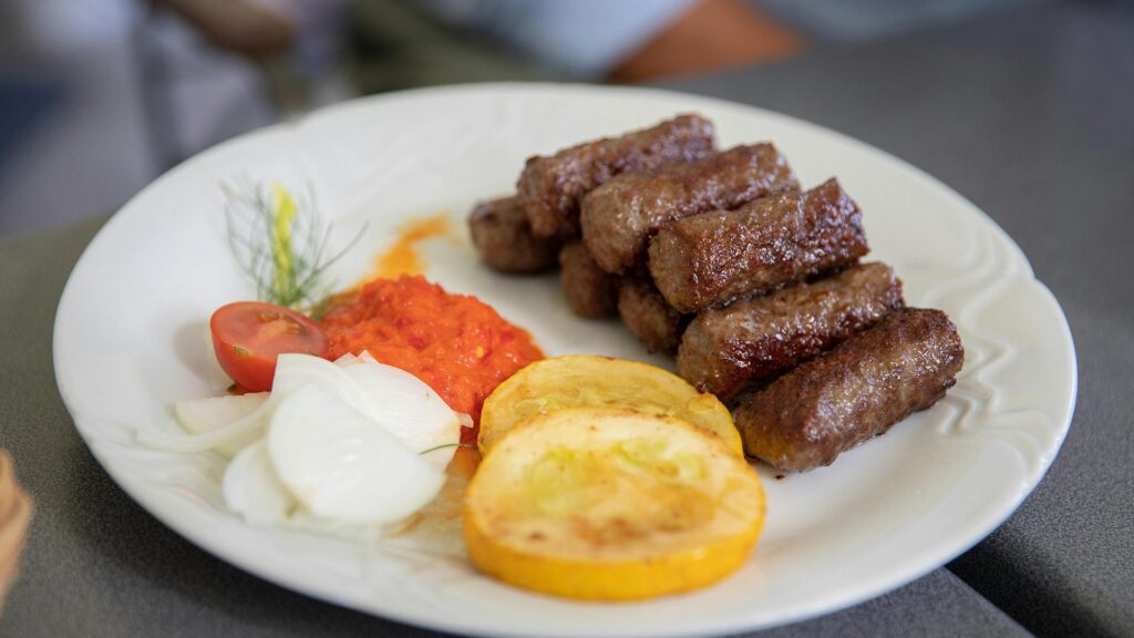 Ćevapčići or cevapi are a popular Balkan street food