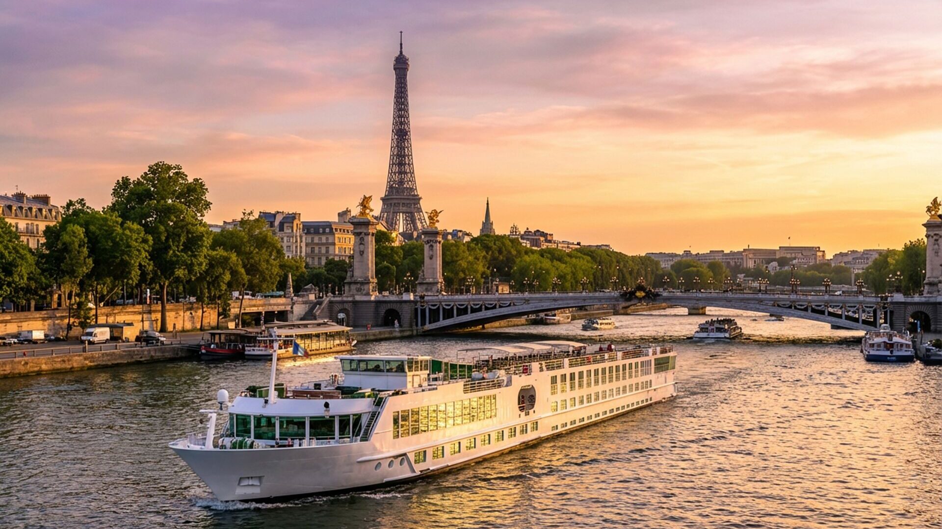 seine river cruise view of paris