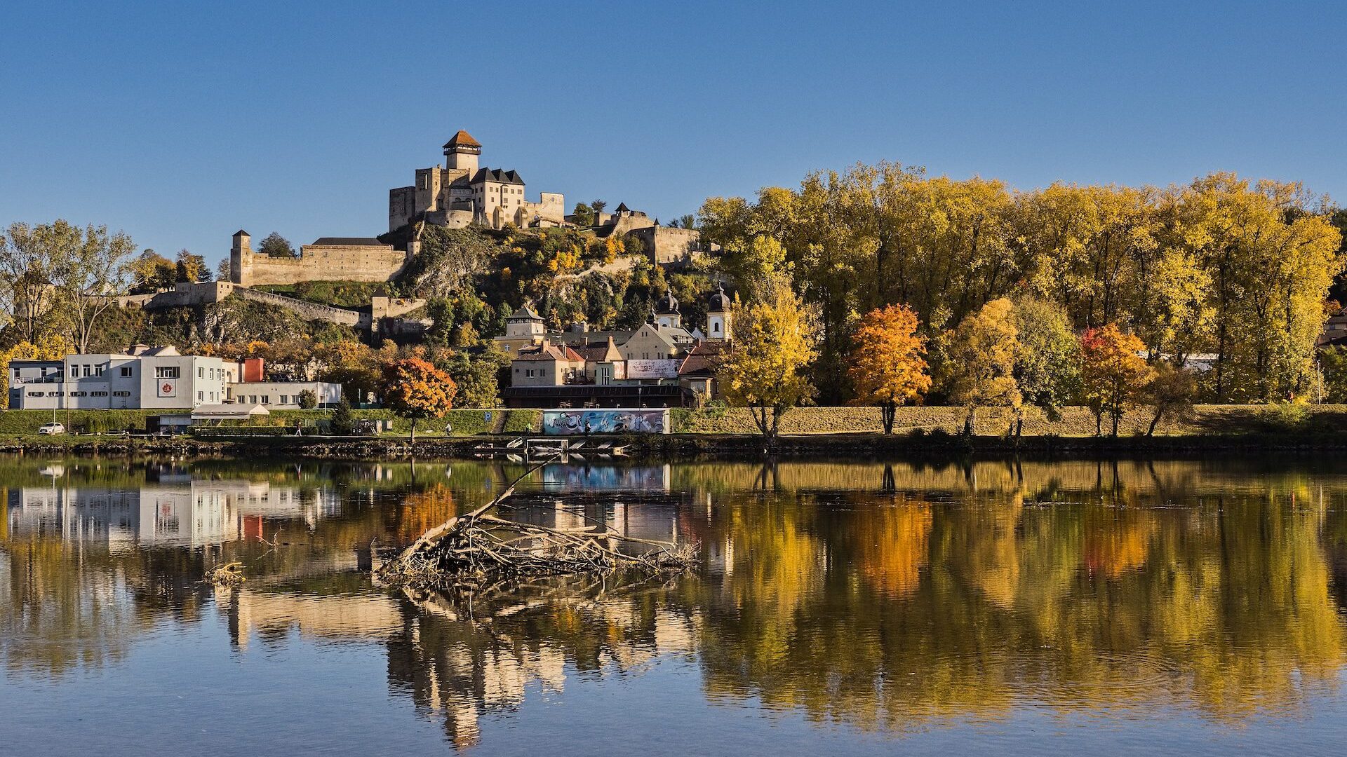 trencin and castle river