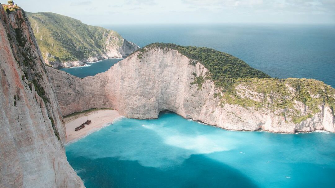 Zakynthos Shipwreck beach in Greece