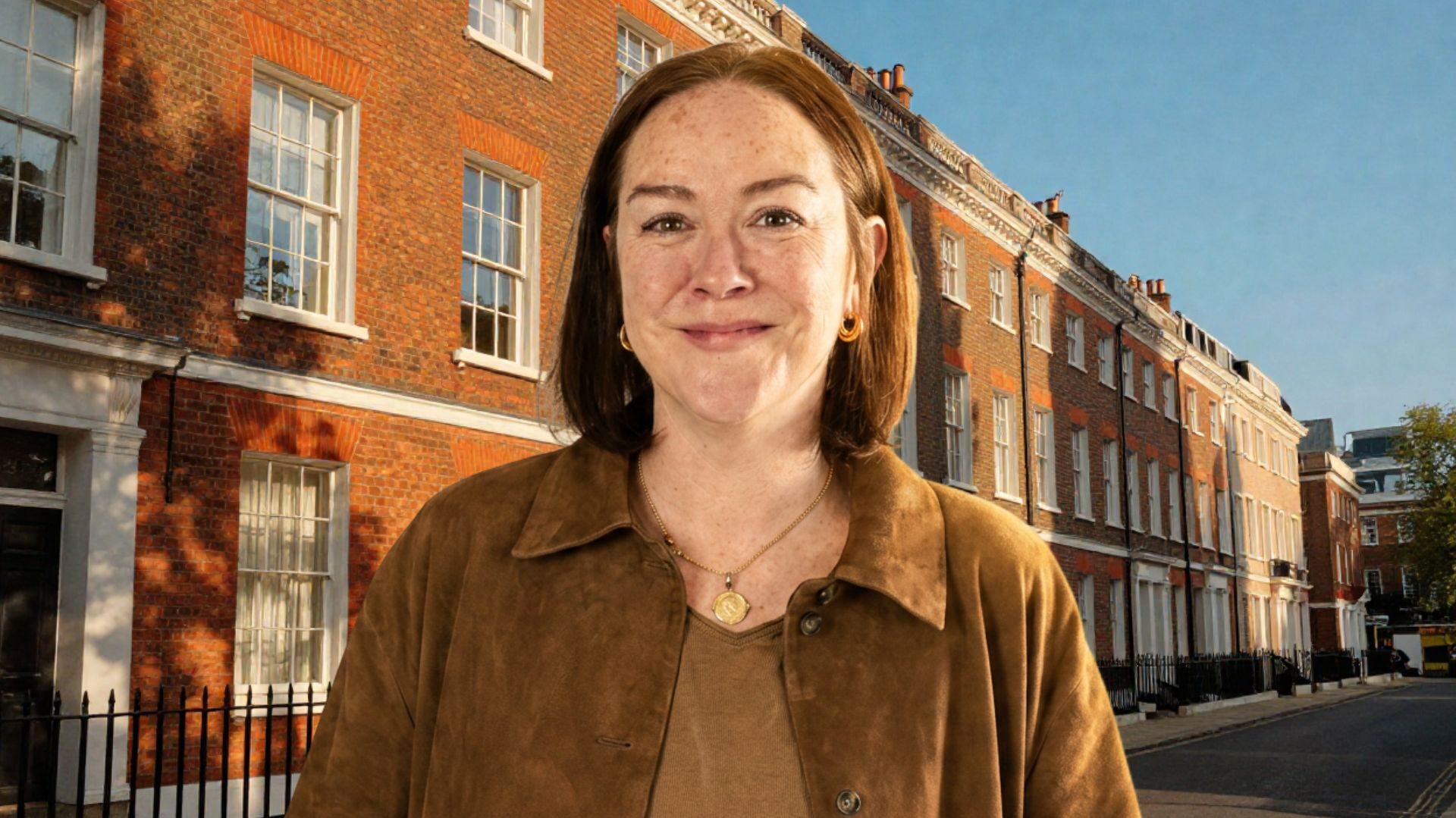 Portrait of Kellie in front of a London street