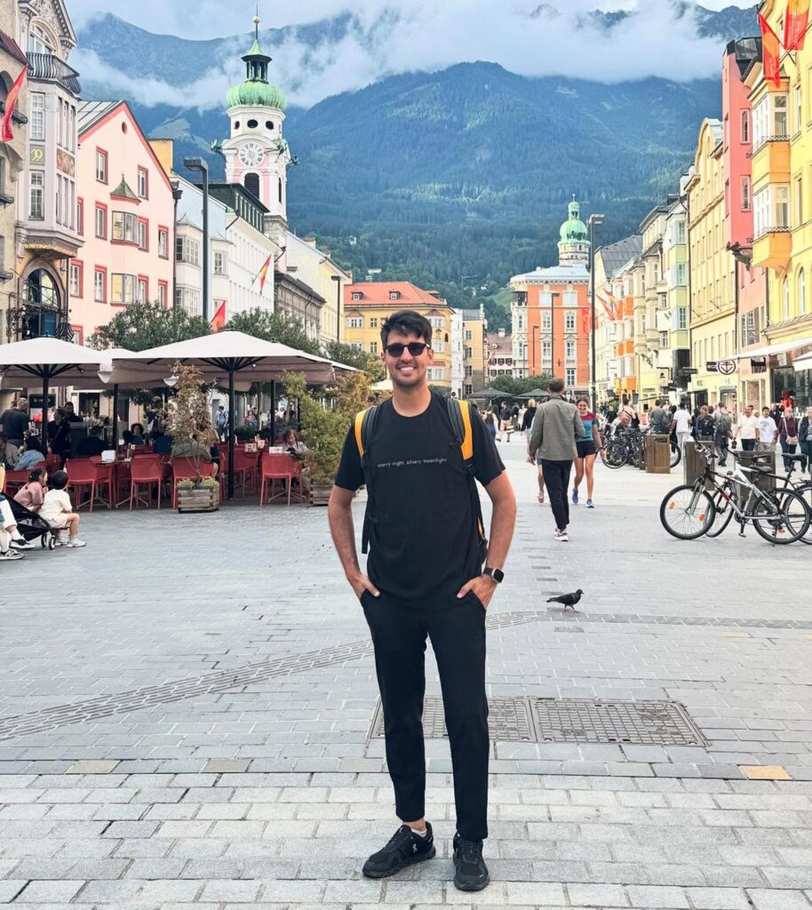Travel Director Slim Benatia in a town in Europe