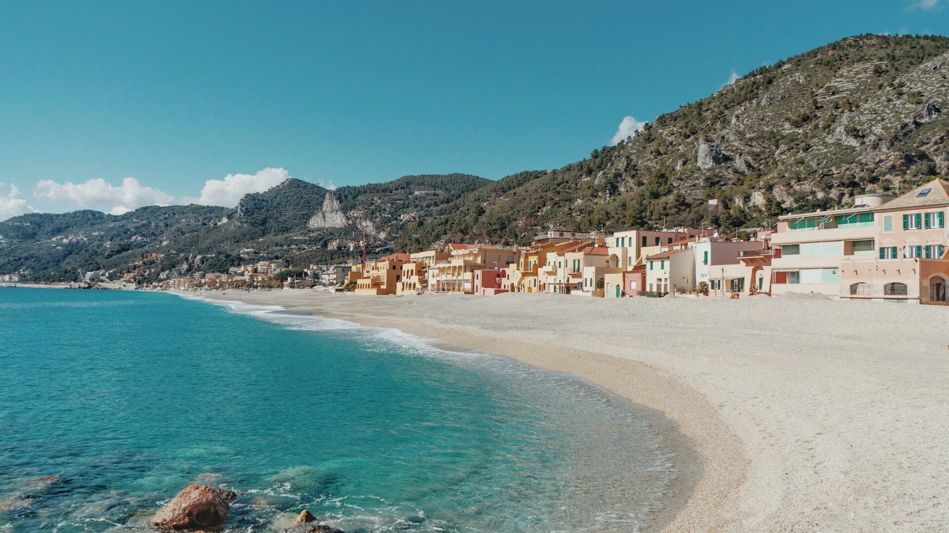 The beach in Liguria