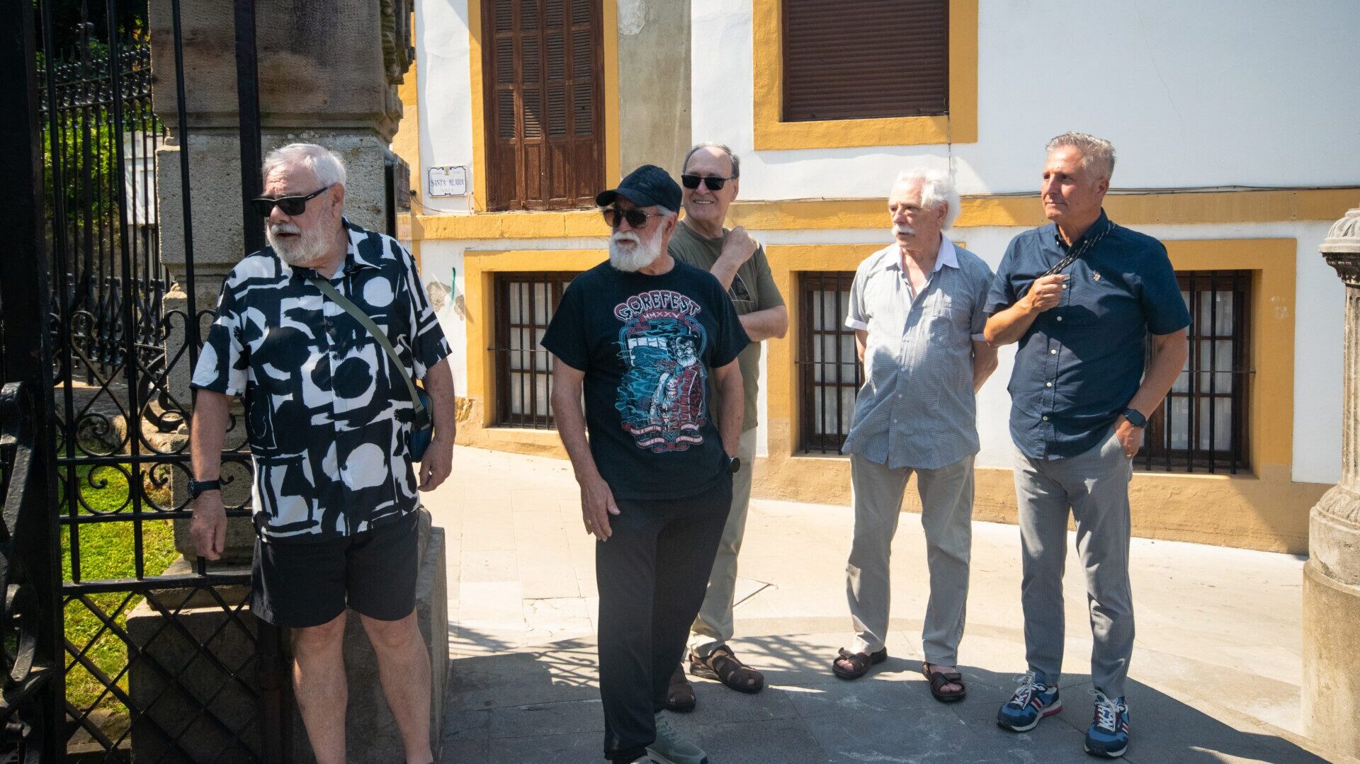 Elders at the Basque town of Guernica, made famous by Picasso's 1937 depiction of its bombing by Nazi Germany and Franco.