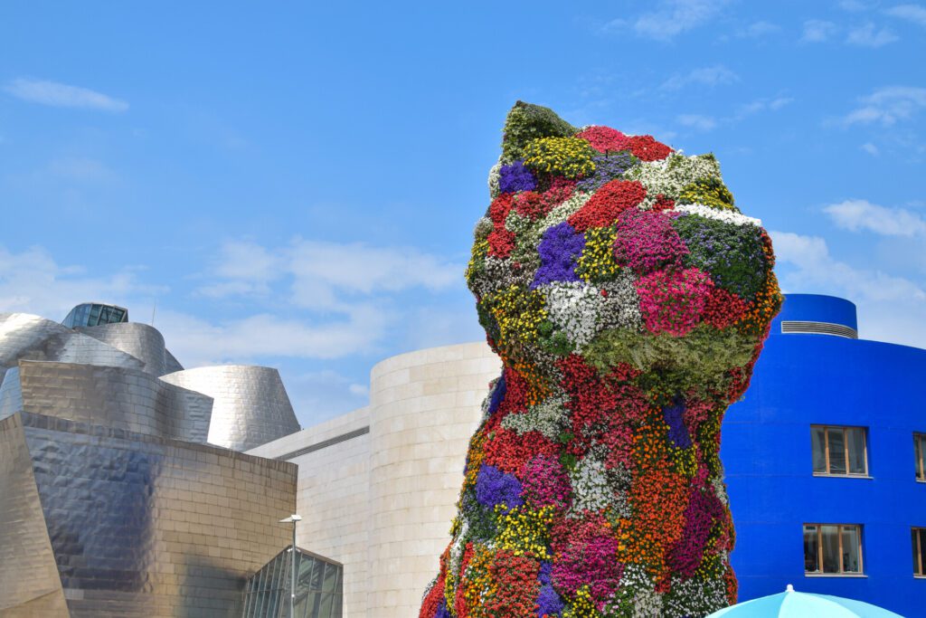 The front of the Guggenheim museum, Bilbao