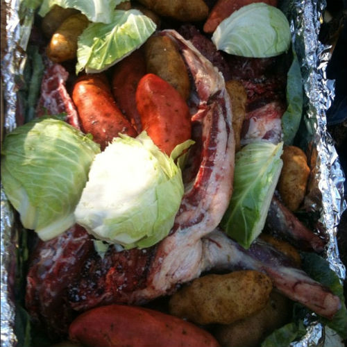 Meat and veg