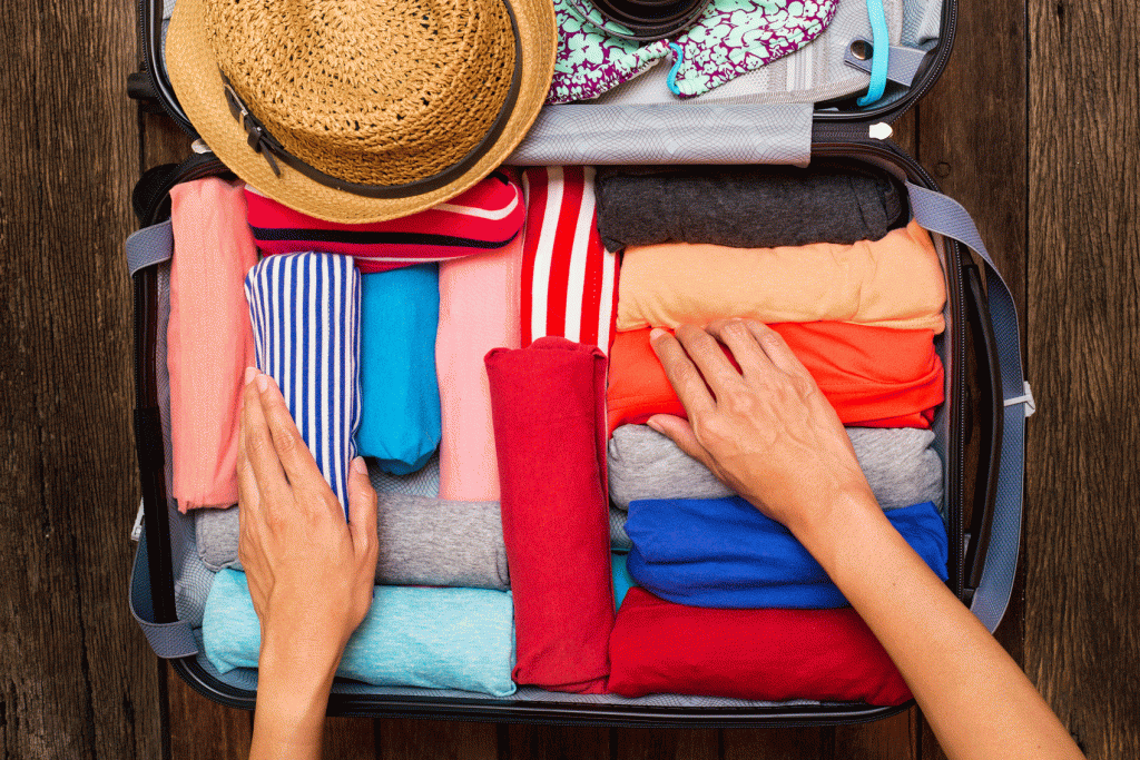 woman packing suitcase love of travel