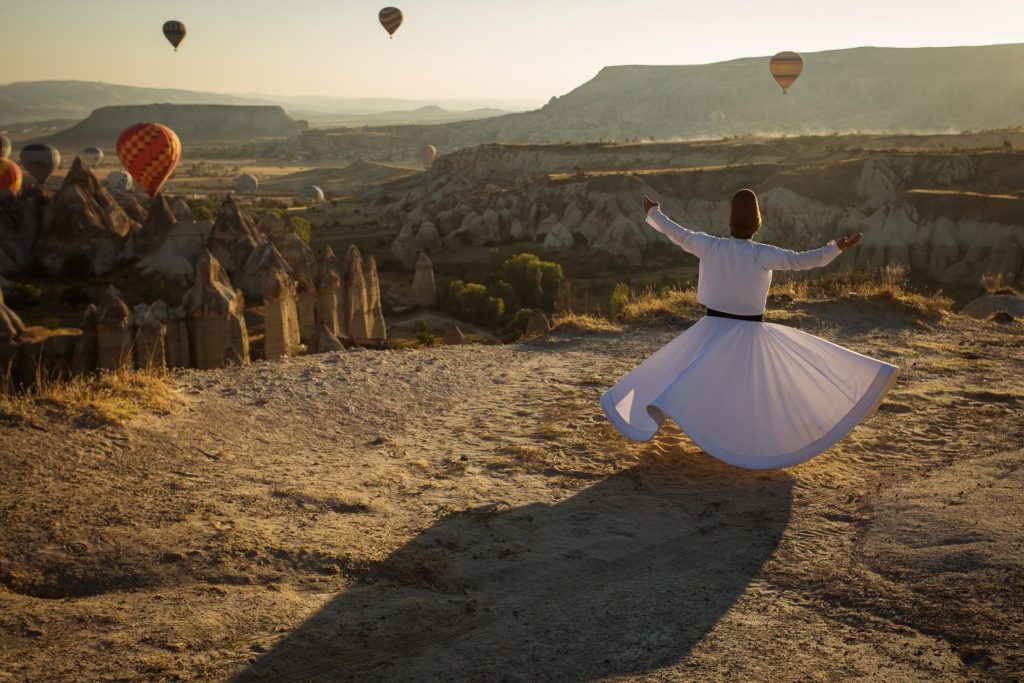 Whirling dervish in Turkey