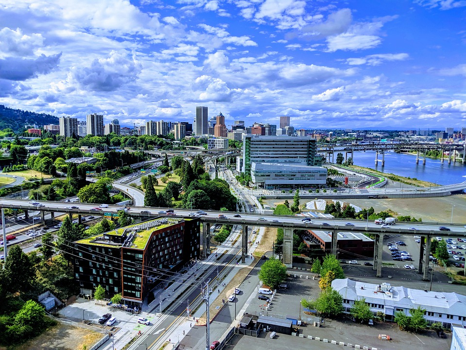 city scape of portland, maine