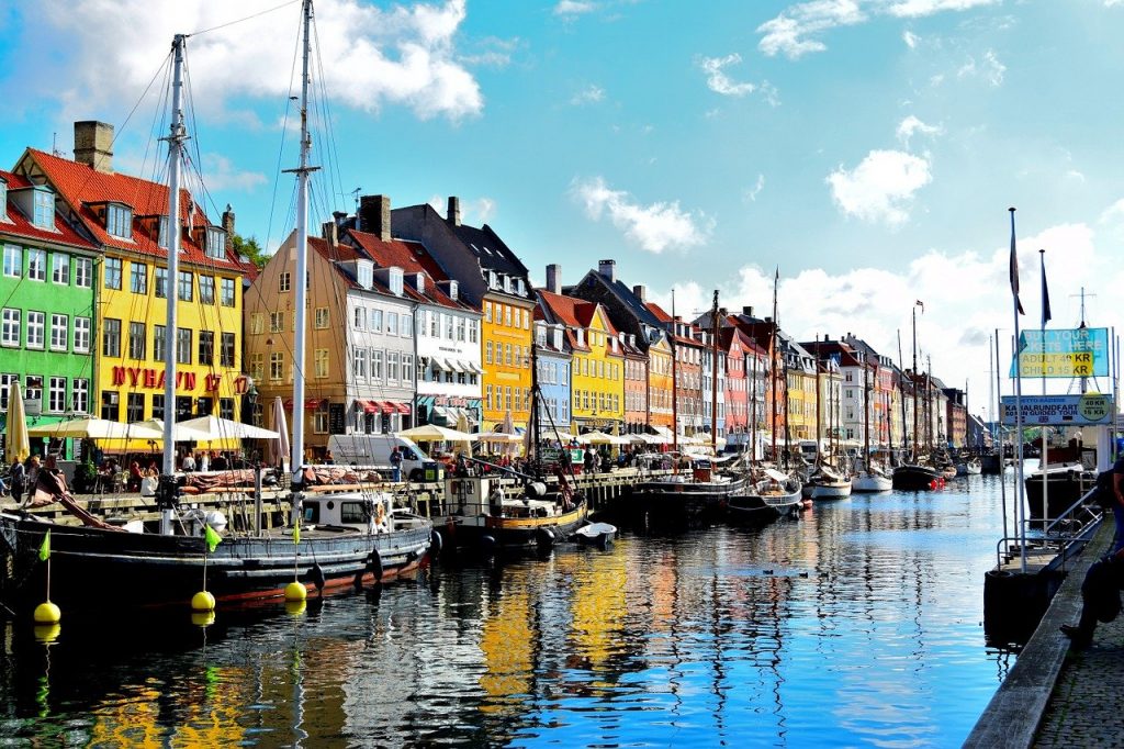 nyhvan district, copenhagen, denmark