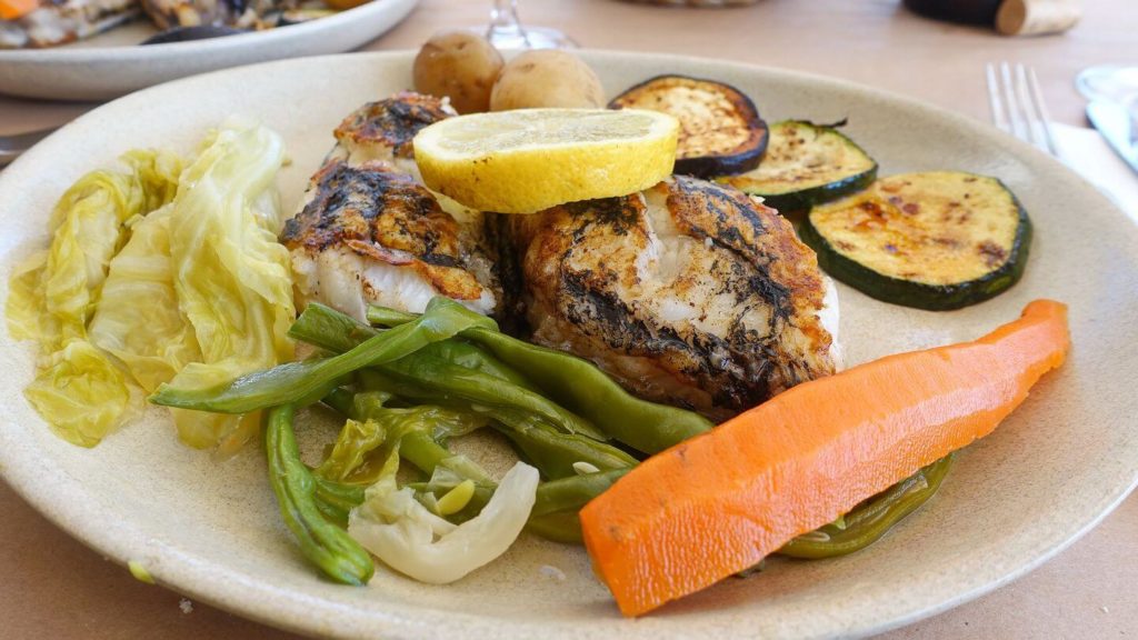 Portuguese fish and vegetables