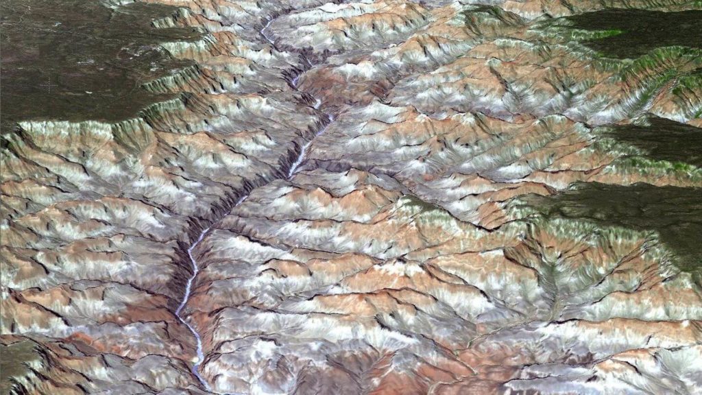 Grand Canyon National Park seen from space