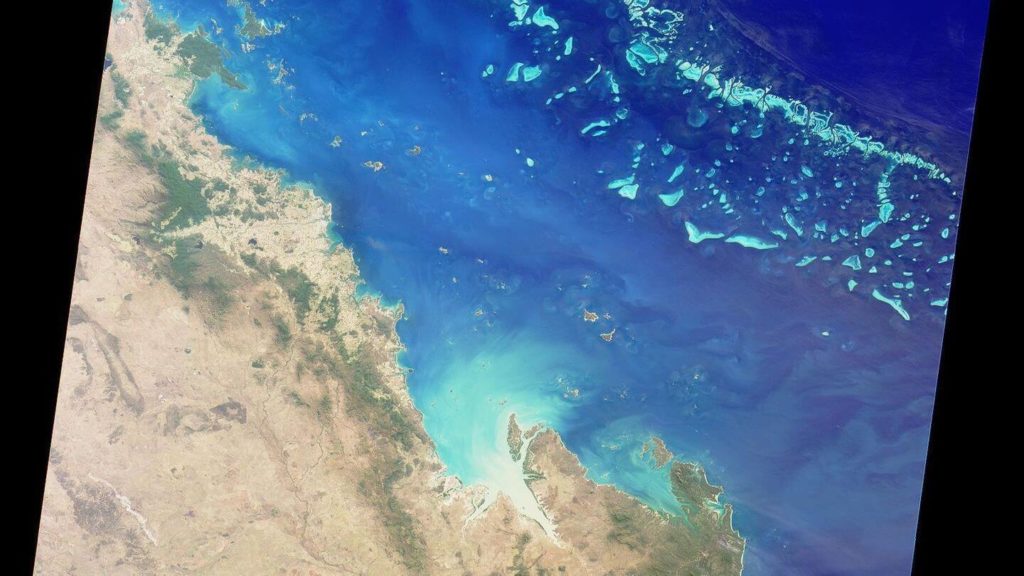 great barrier reef australia from space