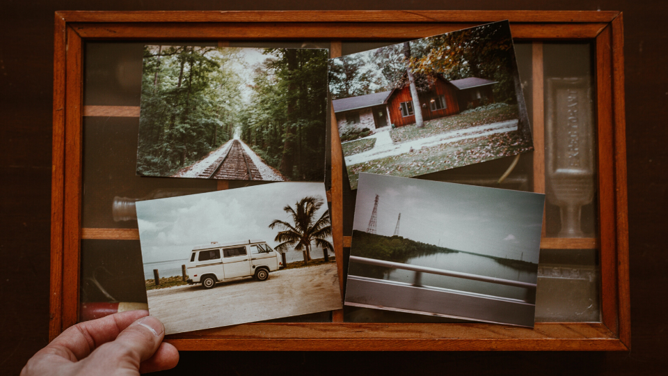 travel photos in frame