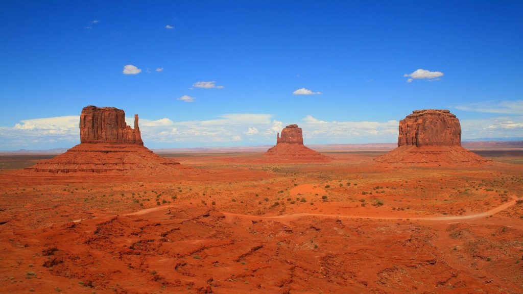 red landscapes sandstone towers Monument Valley USA