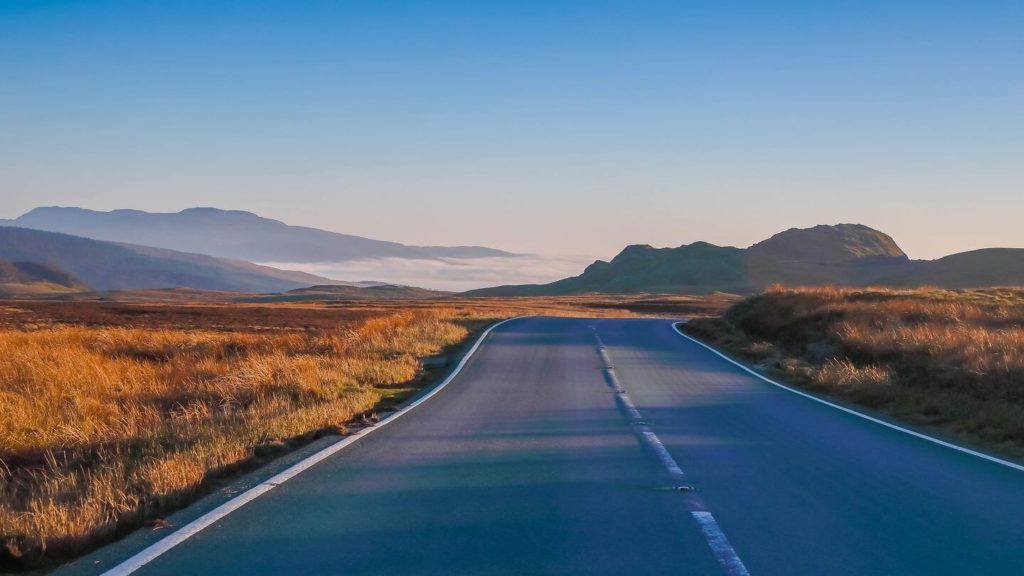 remote empty road rural landscape