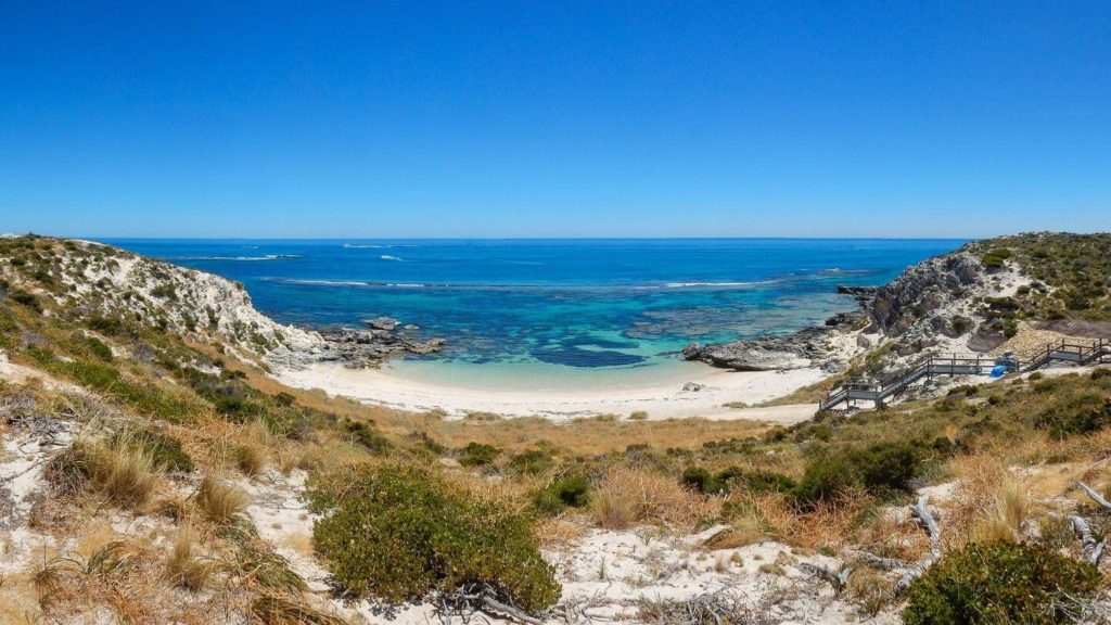 white beach blue water Rottnest Island Western Australia