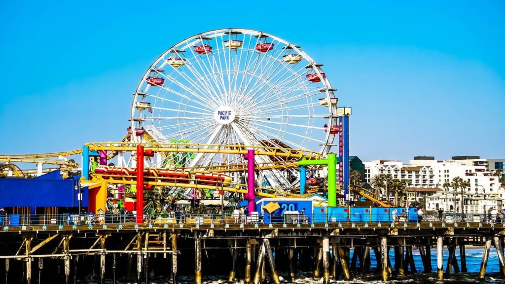 ferris wheel Santa Monica Pier Los Angeles USA