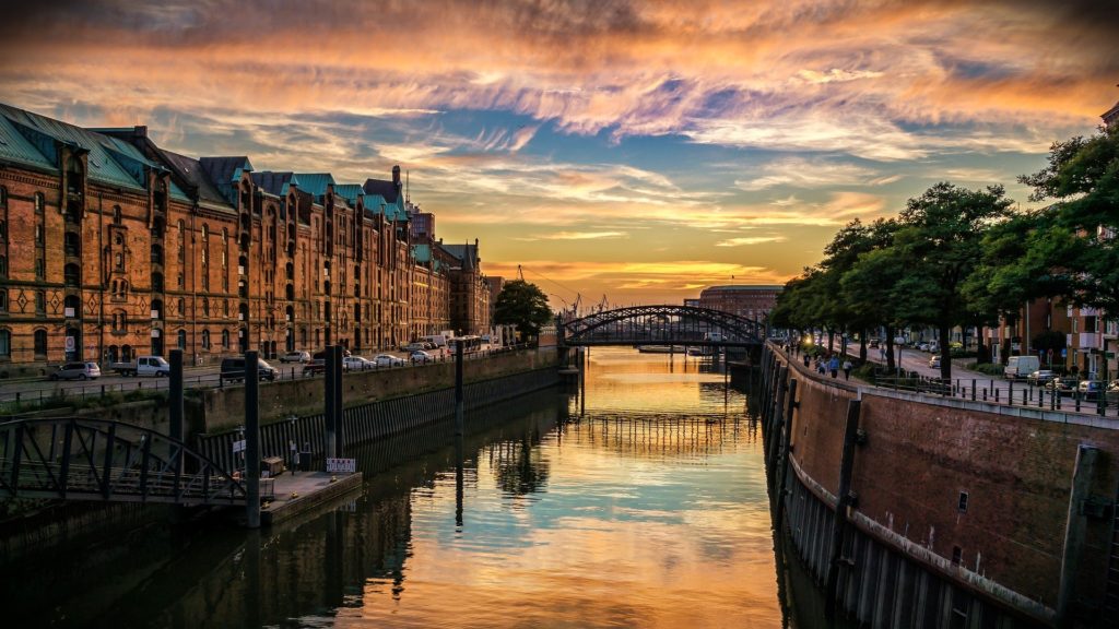 Berlin at sunset