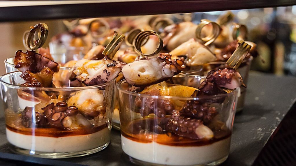 Galician octopus pintxos Spain food
