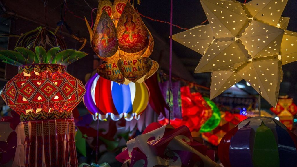 Diwali lanterns and decorations