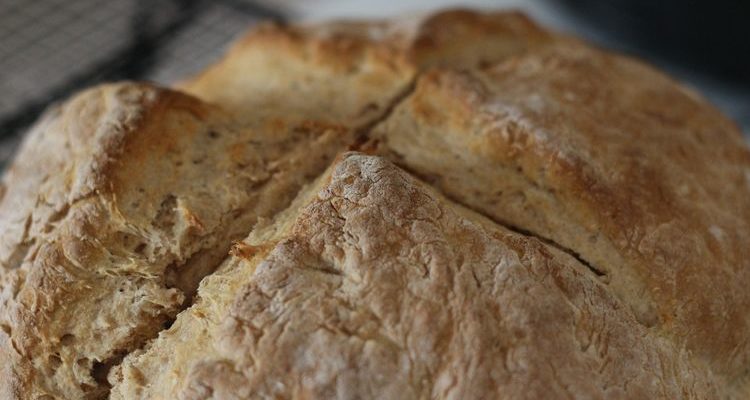 A close up image of irish soda bread