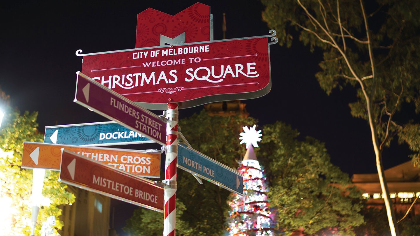 Christmas Square in Melbourne