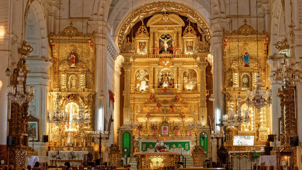 Church interior in Goa, India