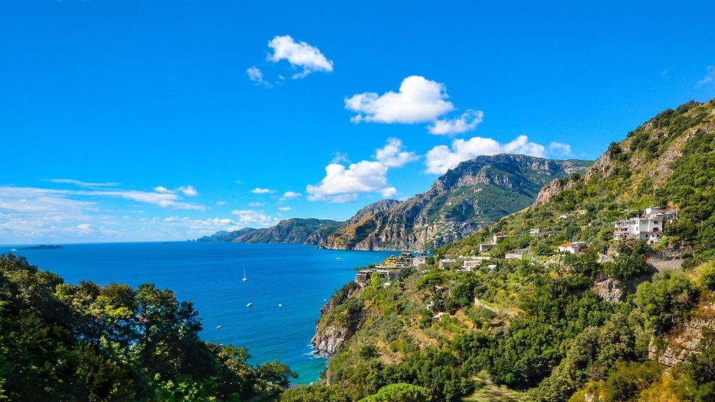 blue ocean green cliffs Amalfi Coast Italy Trafalgar Black Friday deals