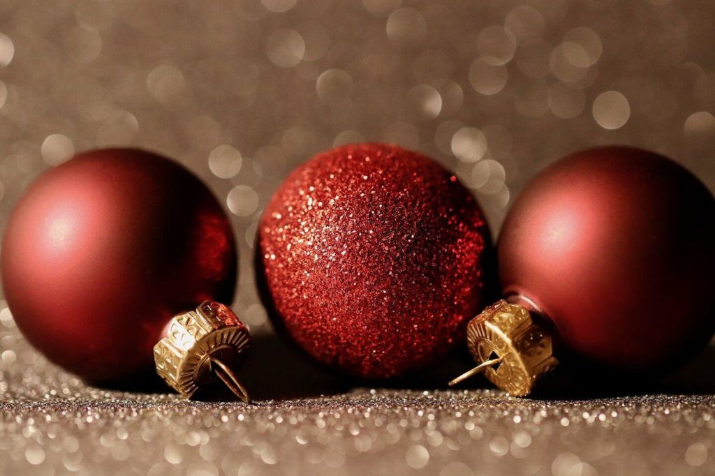 red Christmas baubles African Christmas traditions