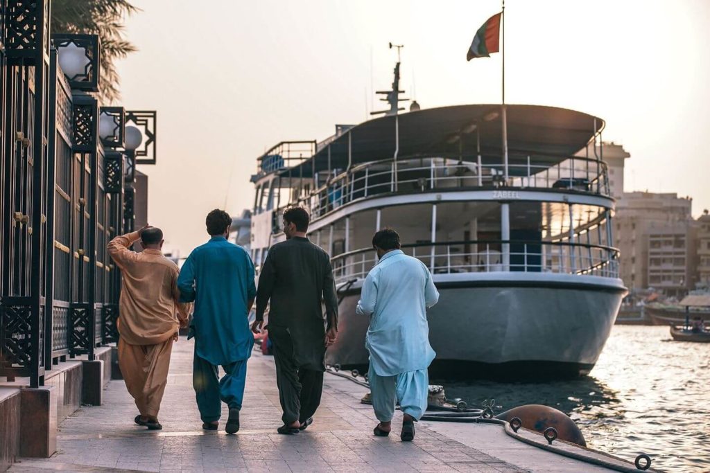 men wearing traditional dress in Dubai