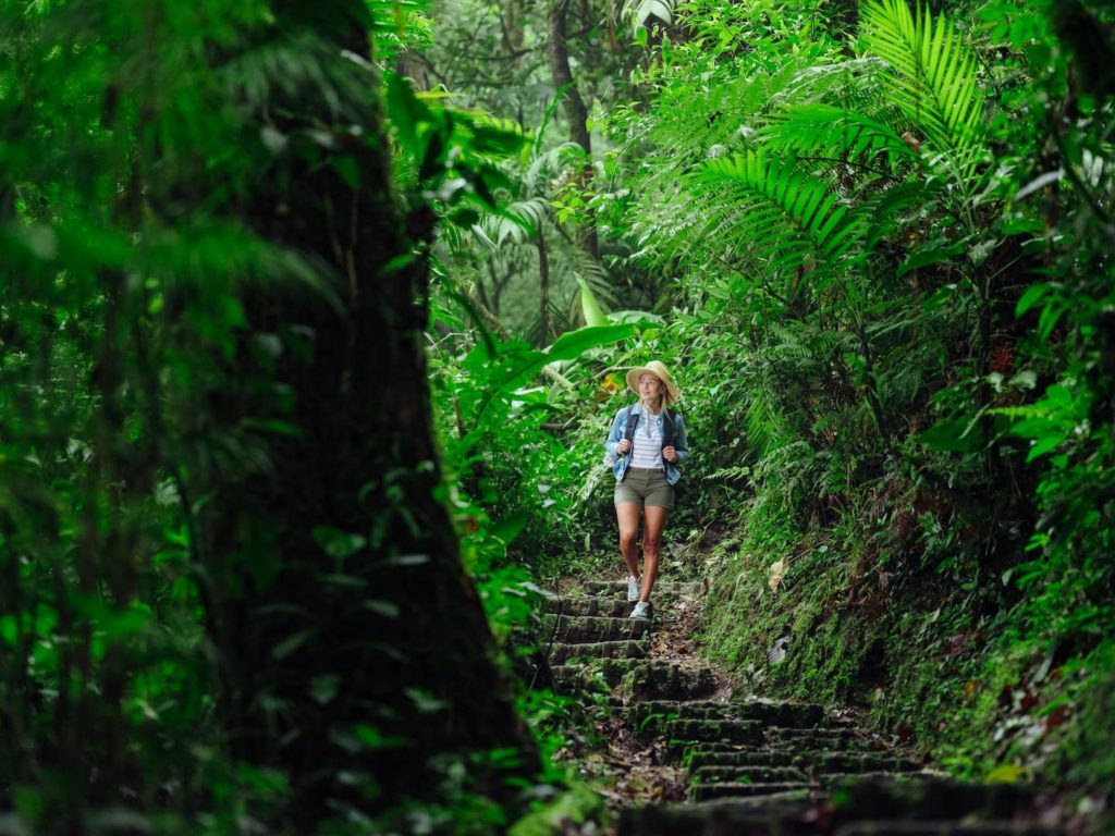 girl exploring in costa rica jungle