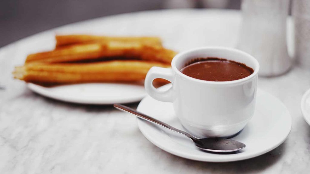 Churro and hot chocolate tasting in Spain