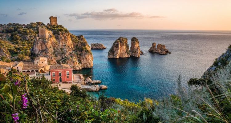 panoramic view over the Faraglioni and Isle of Capri hidden gems of Capri