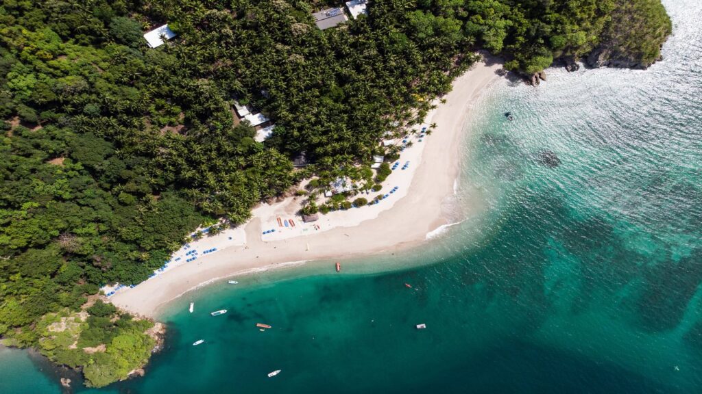 aerial view costa rica beach