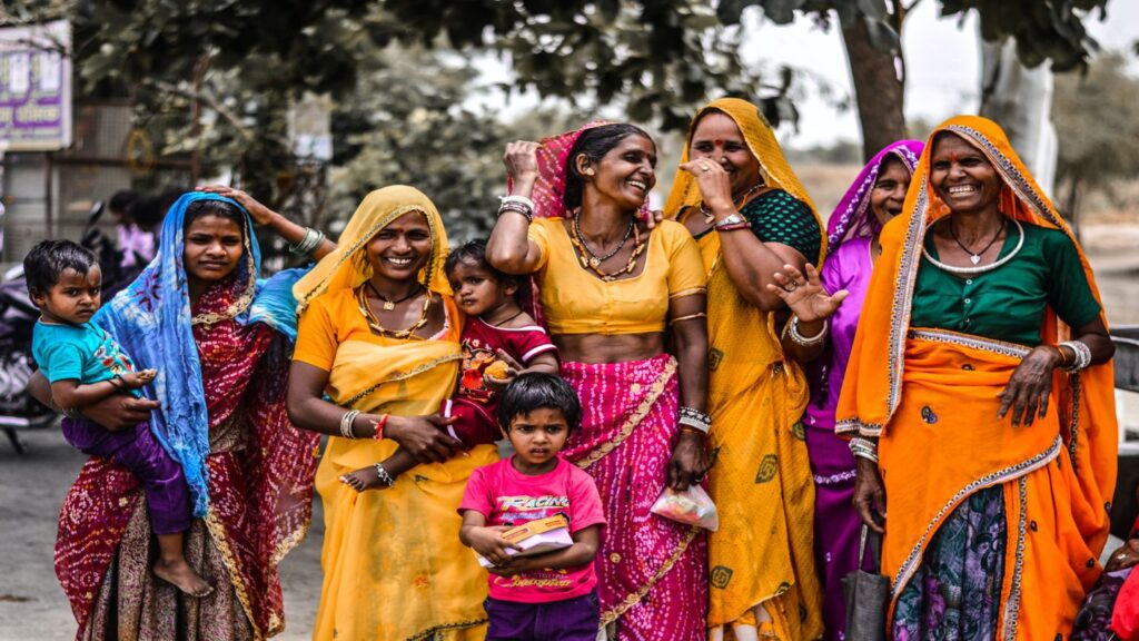 Indian women waering saris