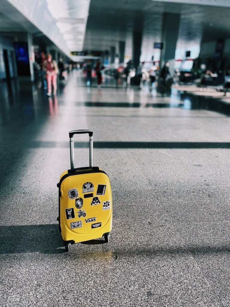 yellow suitcase
